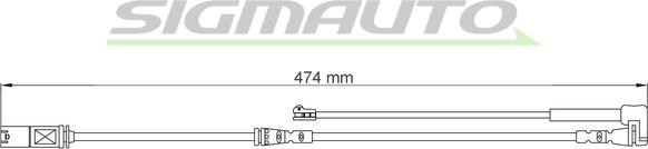 SIGMAUTO WI0797 - Warning Contact, brake pad wear autospares.lv