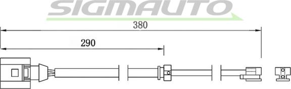 SIGMAUTO WI0747 - Warning Contact, brake pad wear autospares.lv