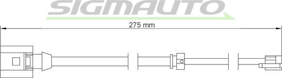 SIGMAUTO WI0754 - Warning Contact, brake pad wear autospares.lv