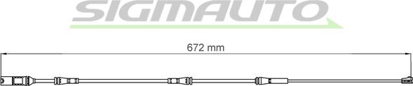 SIGMAUTO WI0751 - Warning Contact, brake pad wear autospares.lv