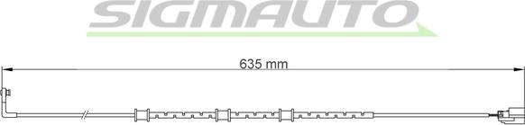 SIGMAUTO WI0757 - Warning Contact, brake pad wear autospares.lv