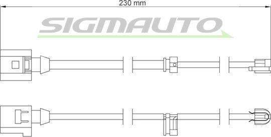 SIGMAUTO WI0709 - Warning Contact, brake pad wear autospares.lv