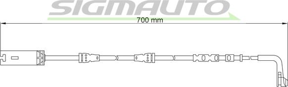 SIGMAUTO WI0716 - Warning Contact, brake pad wear autospares.lv