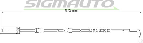 SIGMAUTO WI0717 - Warning Contact, brake pad wear autospares.lv