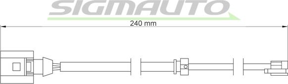 SIGMAUTO WI0726 - Warning Contact, brake pad wear autospares.lv