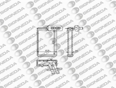 Signeda RP73962 - Heat Exchanger, interior heating autospares.lv