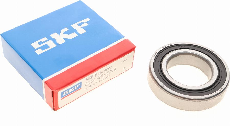 SKF 6006-2RS1/C3 - Propshaft centre bearing support autospares.lv