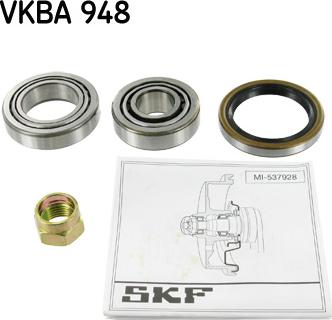 SKF VKBA 948 - Wheel hub, bearing Kit autospares.lv