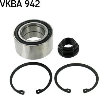 SKF VKBA 942 - Wheel hub, bearing Kit autospares.lv