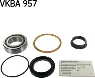 SKF VKBA 957 - Wheel hub, bearing Kit autospares.lv