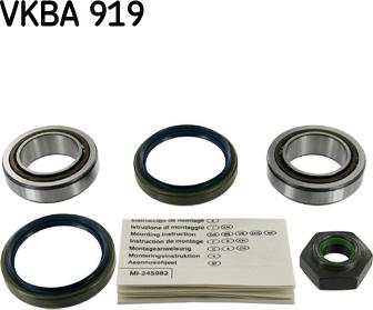 SKF VKBA 919 - Wheel hub, bearing Kit autospares.lv
