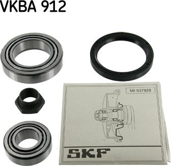 SKF VKBA 912 - Wheel hub, bearing Kit autospares.lv