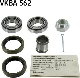 SKF VKBA 562 - Wheel hub, bearing Kit autospares.lv