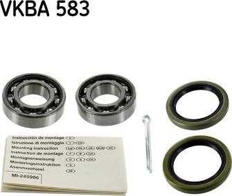 SKF VKBA 583 - Wheel hub, bearing Kit autospares.lv