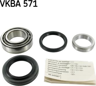 SKF VKBA 571 - Wheel hub, bearing Kit autospares.lv