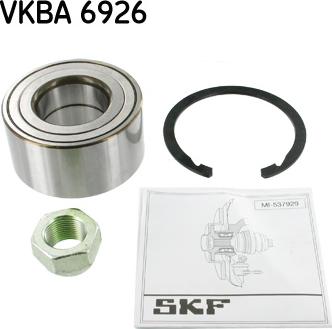 SKF VKBA 6926 - Wheel hub, bearing Kit autospares.lv