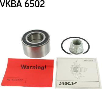 SKF VKBA 6502 - Wheel hub, bearing Kit autospares.lv