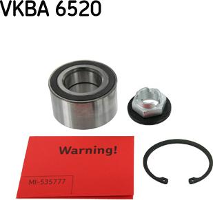 SKF VKBA 6520 - Wheel hub, bearing Kit autospares.lv