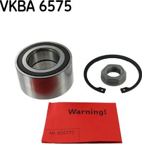 SKF VKBA 6575 - Wheel hub, bearing Kit autospares.lv