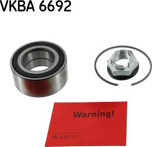 SKF VKBA 6692 - Wheel hub, bearing Kit autospares.lv