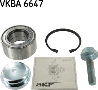 SKF VKBA 6647 - Wheel hub, bearing Kit autospares.lv