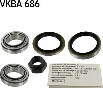 SKF VKBA 686 - Wheel hub, bearing Kit autospares.lv