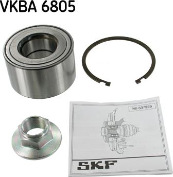SKF VKBA 6805 - Wheel hub, bearing Kit autospares.lv