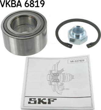 SKF VKBA 6819 - Wheel hub, bearing Kit autospares.lv