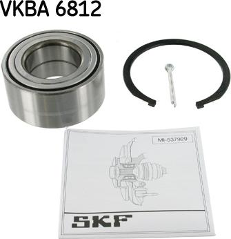 SKF VKBA 6812 - Wheel hub, bearing Kit autospares.lv