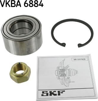 SKF VKBA 6884 - Wheel hub, bearing Kit autospares.lv