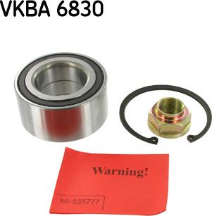 SKF VKBA 6830 - Wheel hub, bearing Kit autospares.lv