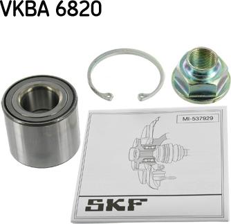 SKF VKBA 6820 - Wheel hub, bearing Kit autospares.lv