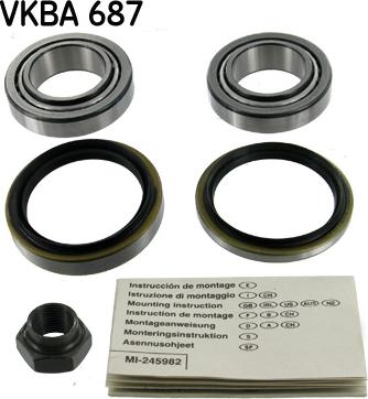 SKF VKBA 687 - Wheel hub, bearing Kit autospares.lv