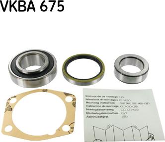 SKF VKBA 675 - Wheel hub, bearing Kit autospares.lv