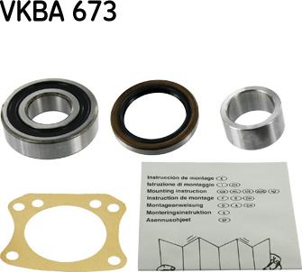 SKF VKBA 673 - Wheel hub, bearing Kit autospares.lv