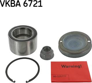 SKF VKBA 6721 - Wheel hub, bearing Kit autospares.lv