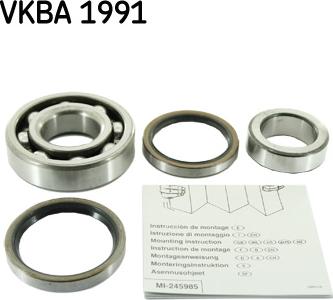 SKF VKBA 1991 - Wheel hub, bearing Kit autospares.lv