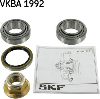 SKF VKBA 1992 - Wheel hub, bearing Kit autospares.lv