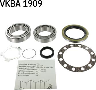 SKF VKBA 1909 - Wheel hub, bearing Kit autospares.lv