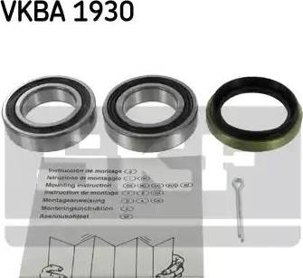 SKF VKBA 1930 - Wheel hub, bearing Kit autospares.lv