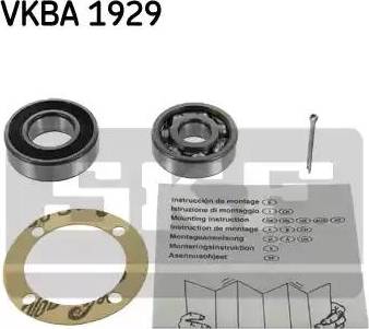 SKF VKBA 1929 - Wheel hub, bearing Kit autospares.lv