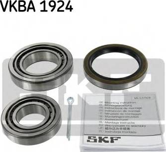 SKF VKBA 1924 - Wheel hub, bearing Kit autospares.lv
