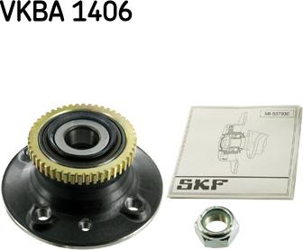 SKF VKBA 1406 - Wheel hub, bearing Kit autospares.lv