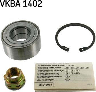 SKF VKBA 1402 - Wheel hub, bearing Kit autospares.lv
