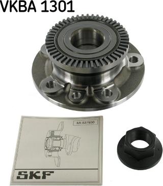 SKF VKBA 1301 - Wheel hub, bearing Kit autospares.lv