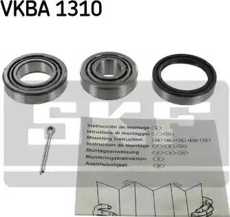 SKF VKBA 1310 - Wheel hub, bearing Kit autospares.lv