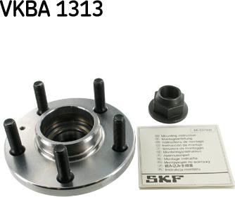 SKF VKBA 1313 - Wheel hub, bearing Kit autospares.lv