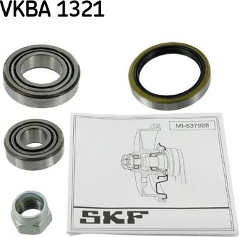 SKF VKBA 1321 - Wheel hub, bearing Kit autospares.lv