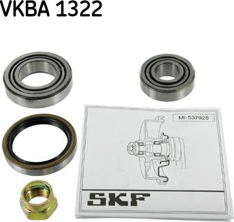 SKF VKBA 1322 - Wheel hub, bearing Kit autospares.lv