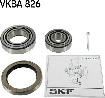 SKF VKBA 826 - Wheel hub, bearing Kit autospares.lv
